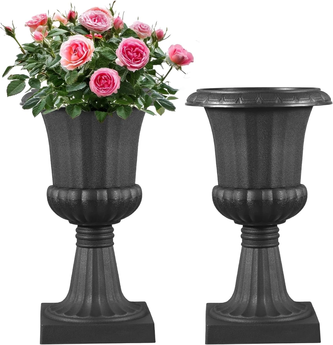 3 Vasi Autoirriganti Vanslogreen Per Interni – 25,4 Cm + 22,9 Cm + 20,3 Cm, Con Foro Drenaggio E Corda