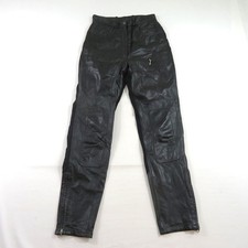Harley Davidson Leather Pants, Black Womens Sz 38/10 1990s