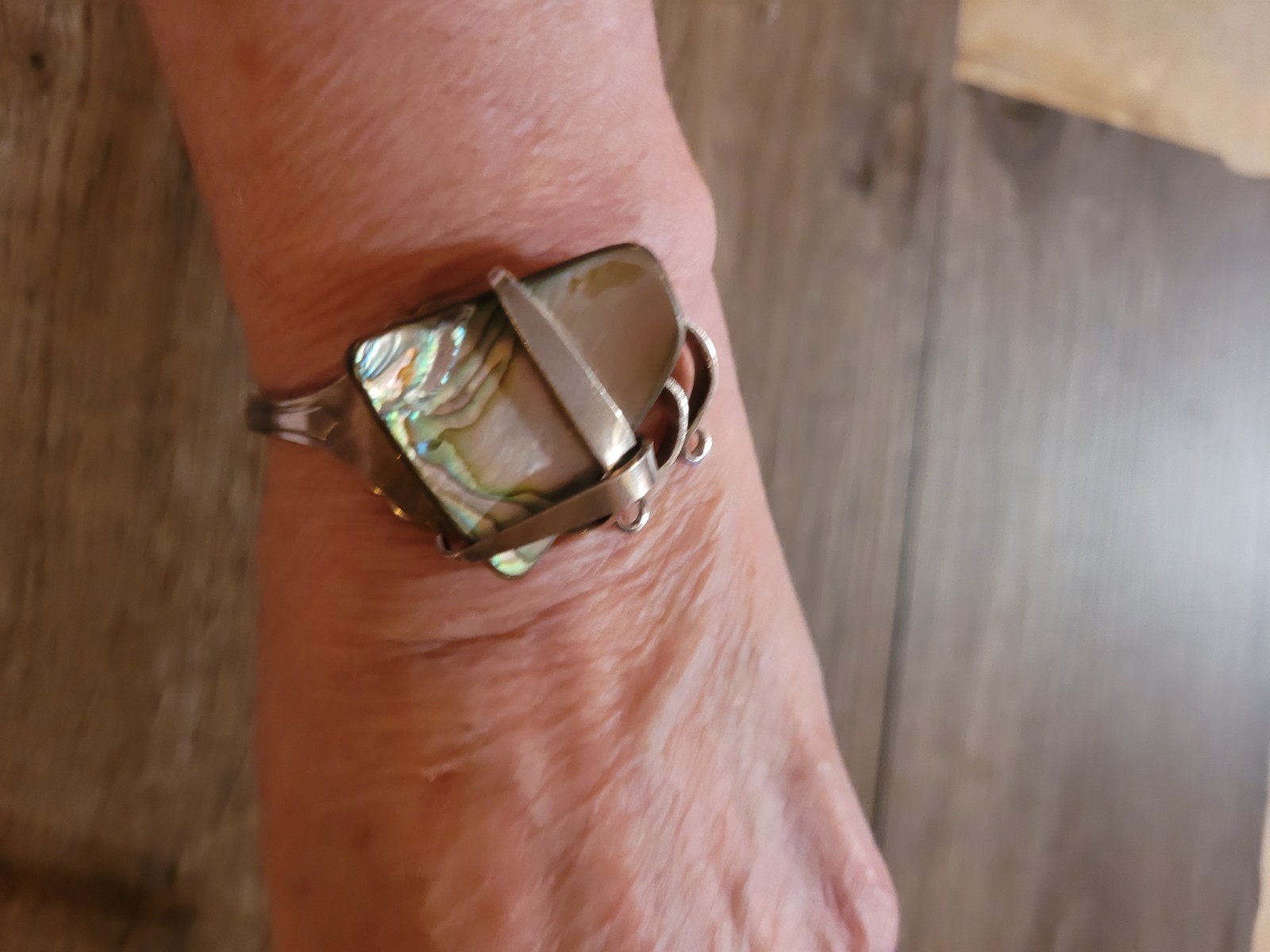 Artisan Made Handmade Fork Abalone Shell Bracelet… - image 9