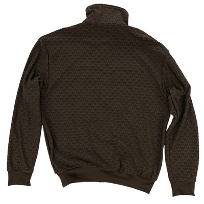 adidas Men's Q12 Monogram Track Jacket Size Small Dark Brown