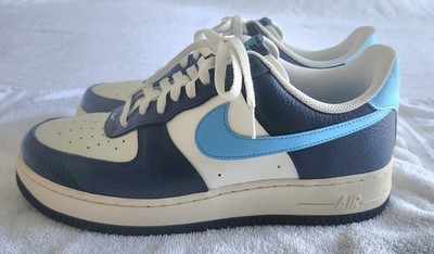 Nike Air Force One Mens Size 10.5 White, Cream, Blue