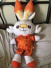 Build A Bear Pokemon Scorbunny Plush Stuffed Animal w/Sleeper Outfit & Sound!