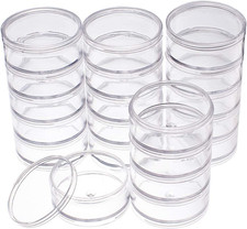 60ML Stackable round Plastic Containers 4 Column 5 Layer/Column Bead Storage Ja