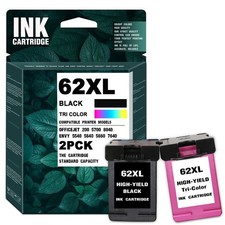 62XL Ink Cartridges Combo Pack for HP Envy 5663 5660 5540 7640 5740 5746