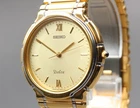 Vintage 1990 Near MINT Seiko Dolce 5E31-6B50 Roman Gold 33mm Quartz Men's Watch