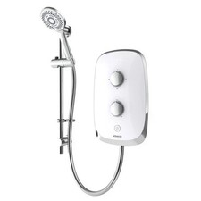 Aqualisa eMotion 8.5kW Electric Shower & Handset Midnight White Chrome MOWC85