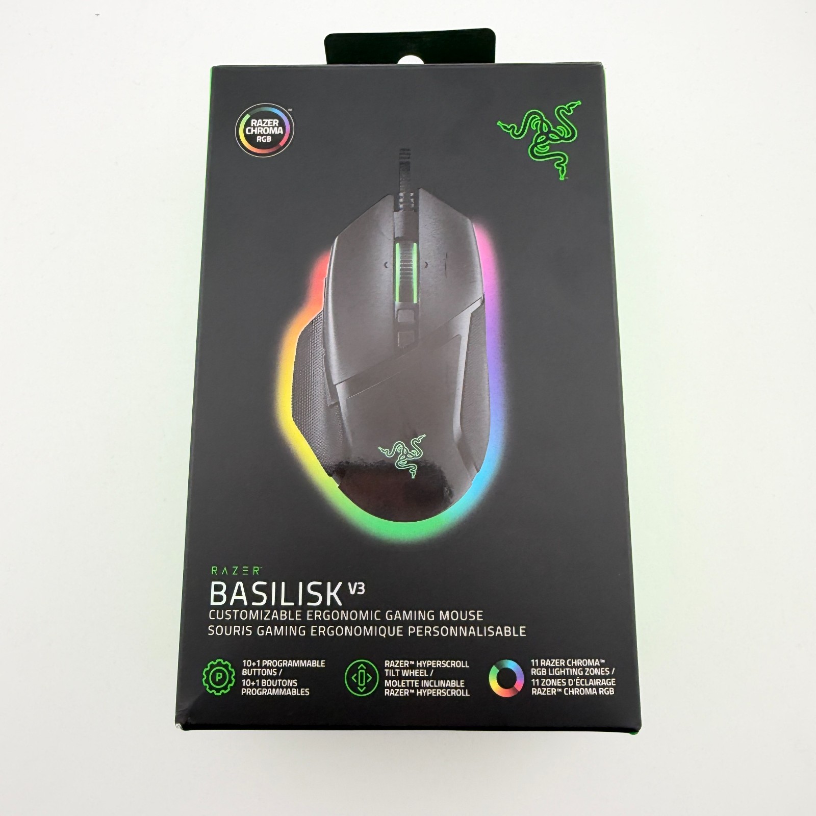 LESEN Razer Basilisk V3 kabelgebundene optische Gaming-Maus Chroma RBG Beleuchtung - schwarz