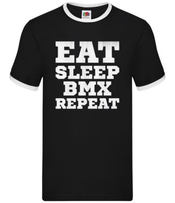 Eat Sleep BMX Repeat - Herren Ringer - Fahrer Radfahrer Radfahren
