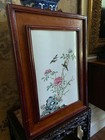 An Excellent Chinese Qing Dynasty Famille Rose Porcelain Plaque, Rosewood Frame. — photo 10