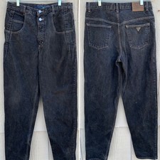 Guess Jeans Pascal Black W 31 measures 32 in L 34 measures 34.5 in Vintage