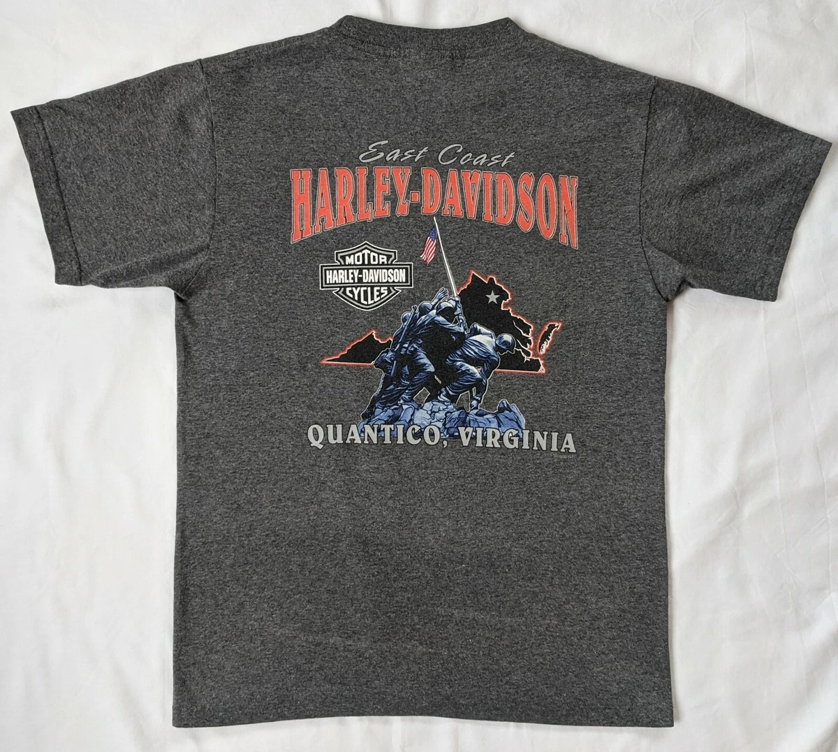 Harley Davidson Men's T-Shirt East Coast Harley Davidson Quantico,  Virginia, Med