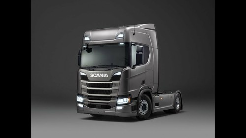 COPPIA TAPPETI + COPRICOFANO ECOPELLE NERO ROSSO PER SCANIA R 2017> PNEUMATICO - Imagen 5 de 5
