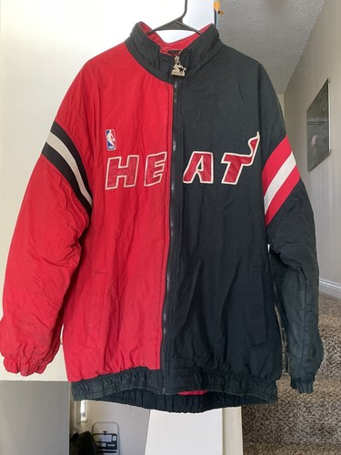 Miami Heat Vintage 90s Nylon Starter Jacket NBA Sports Men’s XL - Picture 1 of 10