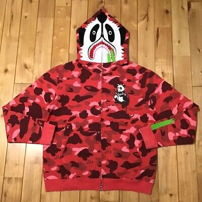 BAPE NFS limited panda full zip hoodie red camo A Bathing BAPE NFS limited panda full zip hoodie red camo A Bathing