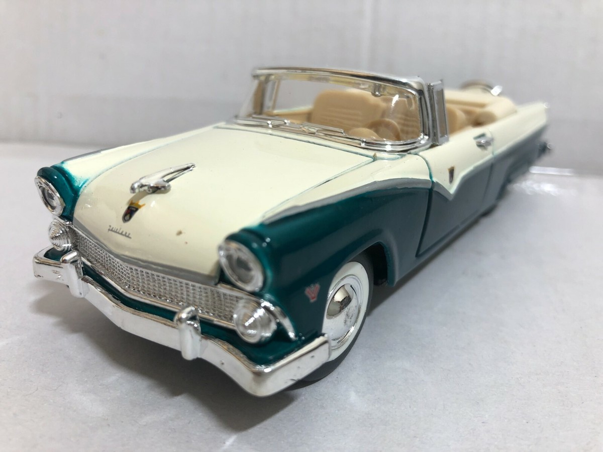 SUNNYSIDE 1955 FORD CROWN VICTORIA GREEN / WHITE 1:34 COVERTIBL 6