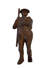 Vtg 1910 A.C Williams Cast Iron Boy Scout Bank.  Broken  Shape Parts Only