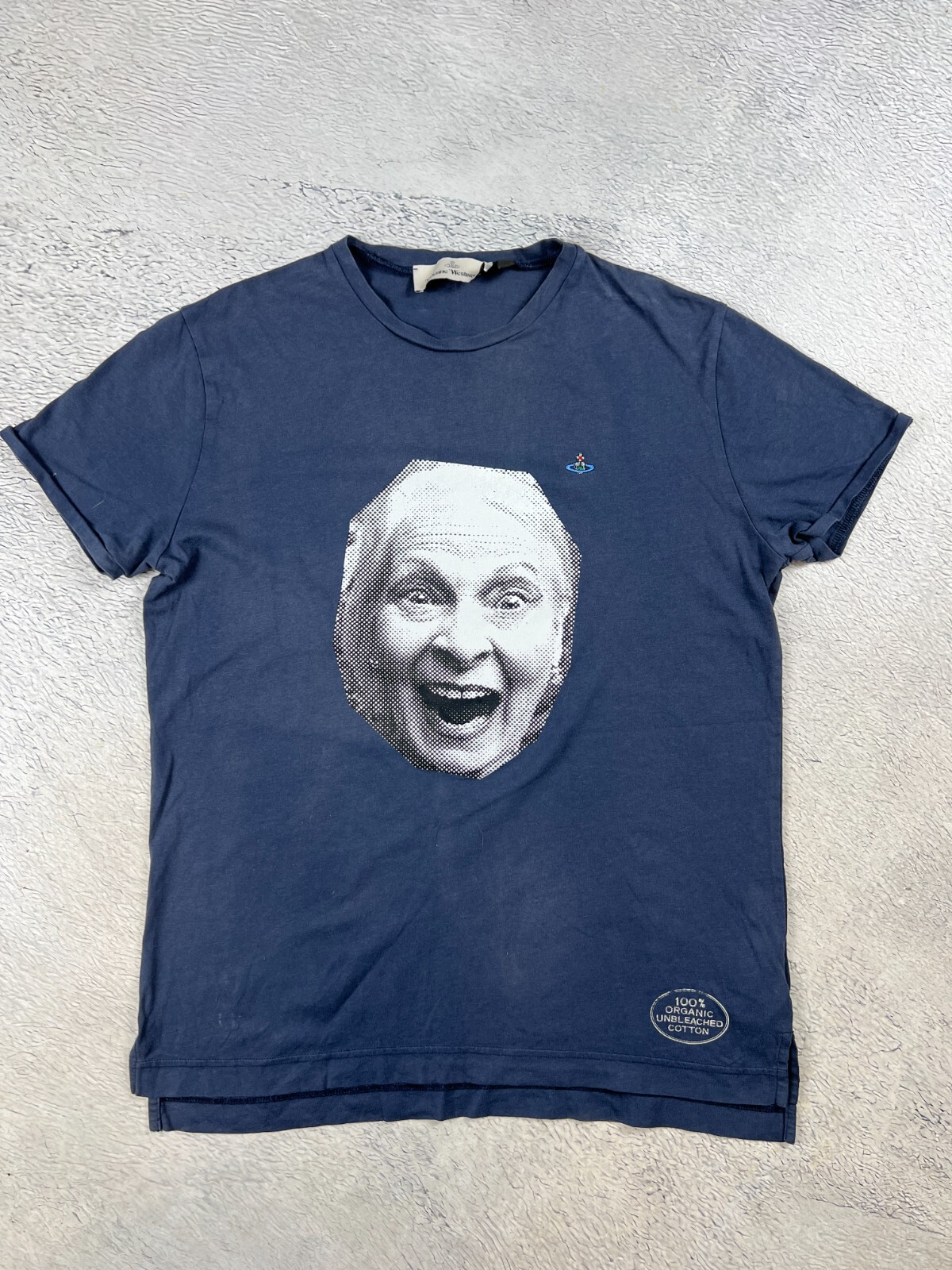 VIVIENNE WESTWOOD Organic Face Print T-Shirt Blue, Size M