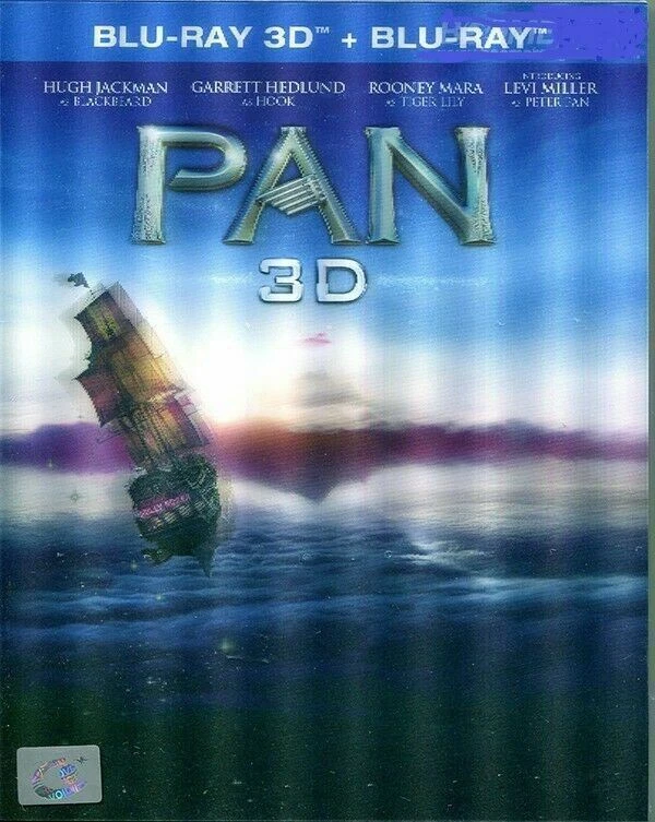 Pan (2015) Blu-ray 3D & 2D - Region A - Lenticular 2 Disc - RARE - Image 3 of 3