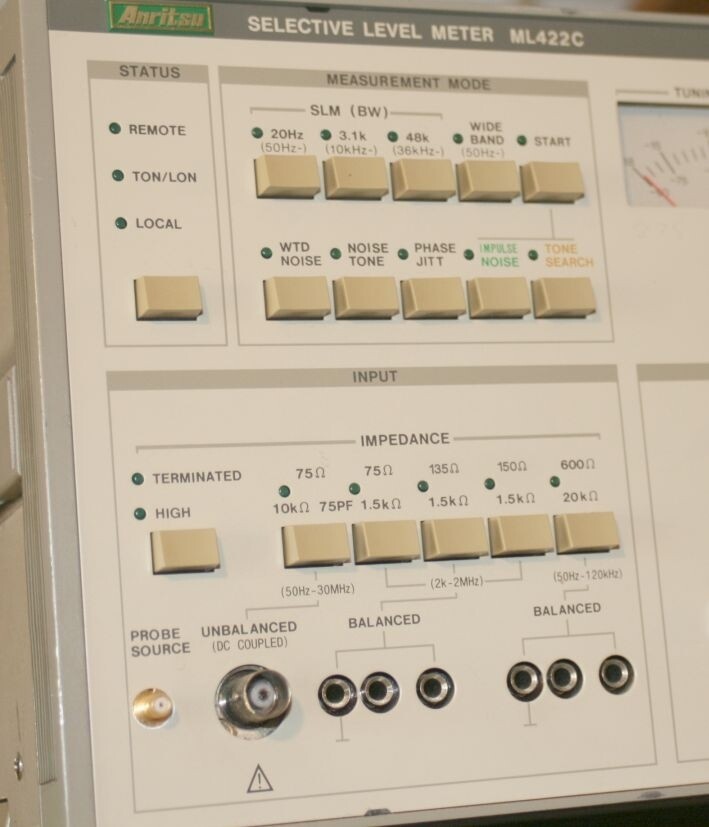 Anritsu ML422C Selective Wide band Signal Level Meter 50 Hz to 30