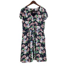 J. Crew Island Floral Button Front Fit & Flare Dress Fit Flare Womens 10 J4260
