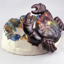 Céramique Vintage Vide-Poche CRABE Trompe l'oeil HUMOR VALLAURIS 50/60/70/kitch