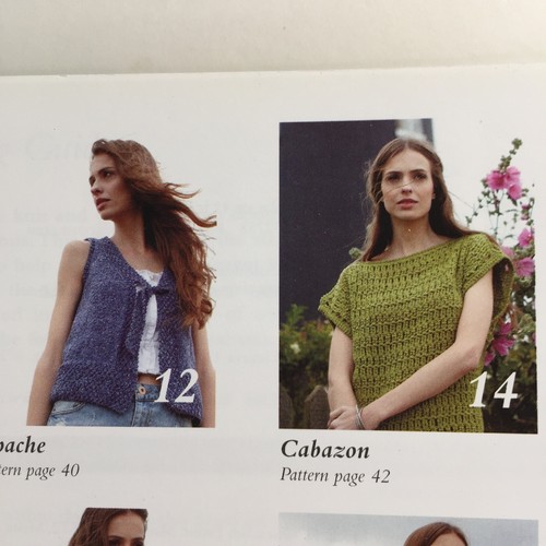 Rowan Summer Textures Ladies Vest Top Sweater Cardigan Light Knitting Patterns - Picture 2 of 12