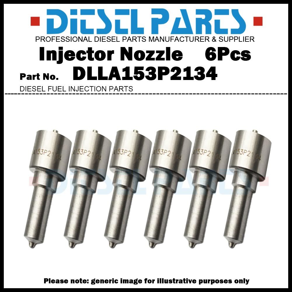 6x Diesel Fuel Injector Nozzle DLLA153P2134 for TATA Cummins 6BTAA