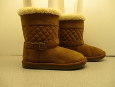 Arizona Jean Co. "Malu" Brown Faux Fur Trim/Lined Boots Girls Youth Size 2M