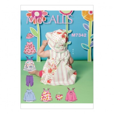 McCalls Schnittmuster 7342 Baby YA5 (alle Größen in einem Umschlag)