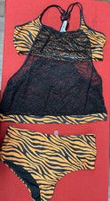 Cheetah Print Two Piece Bathing Suit Sz XL  s 199 