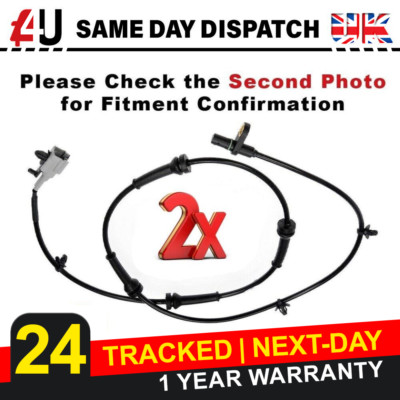 2X ABS SPEED SENSOR FOR RENAULT KOLEOS NISSAN X-TRAIL (T31) REAR LEFT & RIGHT