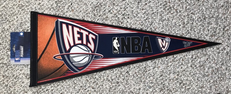 NEW JERSEY NETS New Original 2004 Full size NBA Basketball pennant Wincraft