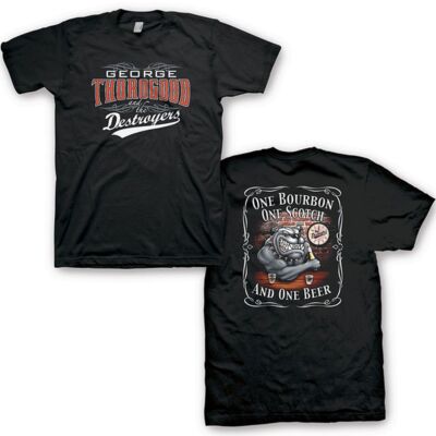 George Thorogood ''One Bourbon''  Double Sided T-Shirt - S - 3X