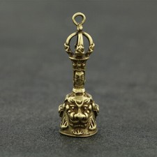 Solid Brass Lion Bell Figurine Statue Home Ornament Figurines Collectibles