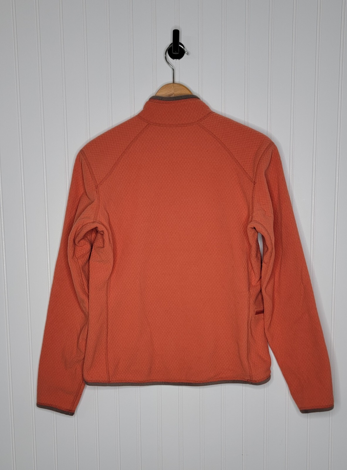 ARC'TERYX Arcteryx Polartec Pullover in Pile Donna Taglia Media Arancione Scollo Zip Laterale