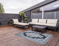 Outdoor Rug 120cm x 180cm Patio Garden Decking Mat Reversible Oriental Style