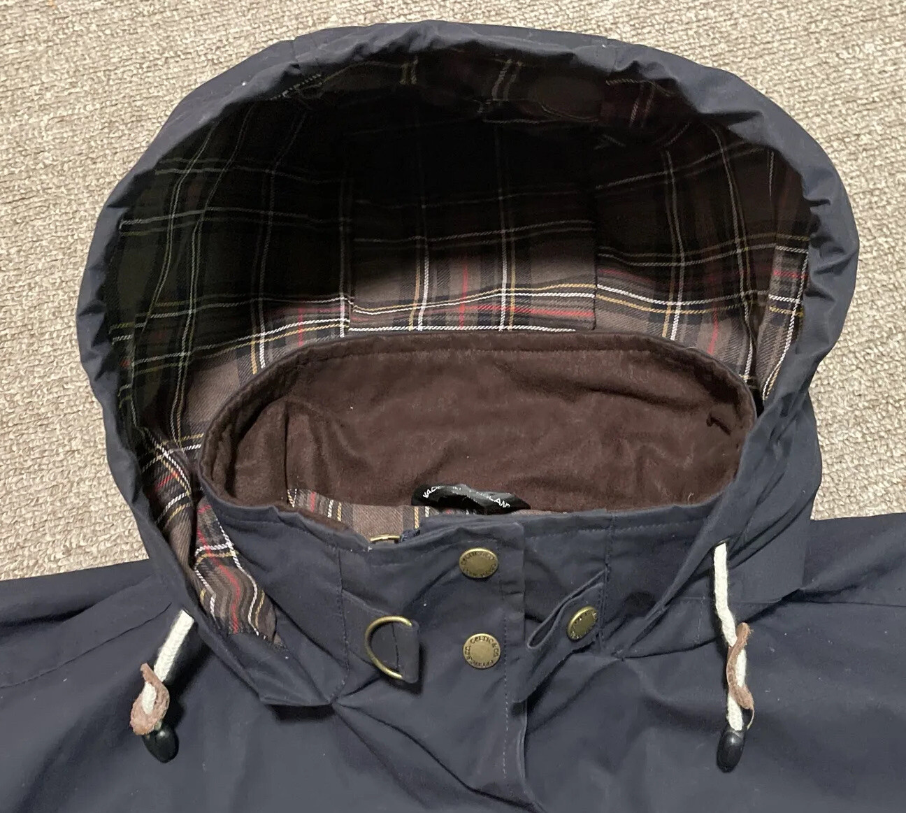 Size 14 Celtic Co Brighton Parka Halley Stevensons Waxed Cotton Coat Rain Jacket image 6