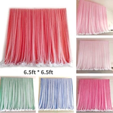 Tulle Satin 2 Layers Fabric Backdrop Curtain Drape for Wedding Party Photo