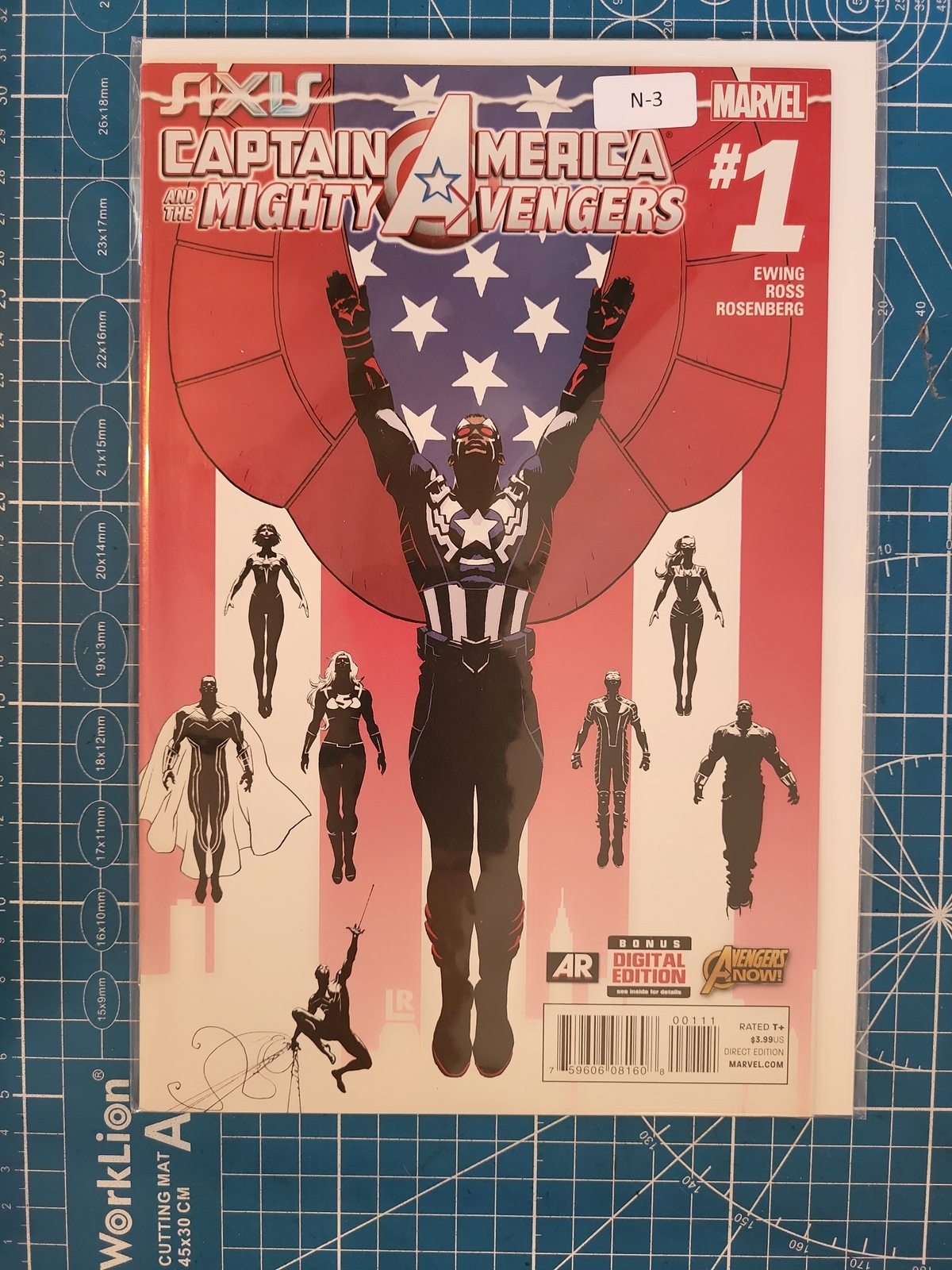 Captain america the mighty avengers 1 9 0 1st app marvel comic book