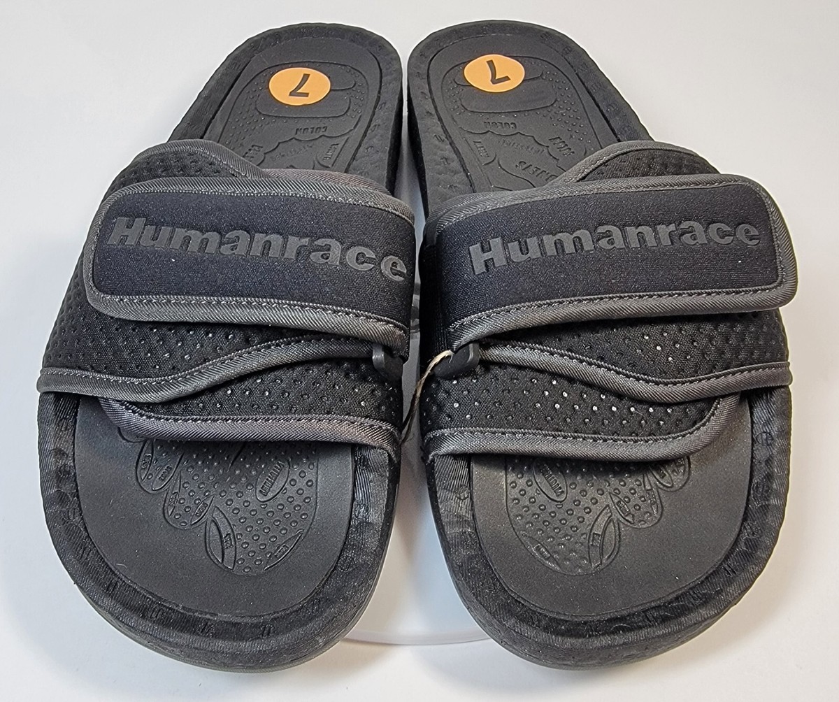 Adidas Chancletas x Pharell Williams Humanrace Boost Black Slides Sandals Size 7 Adidas Chancletas x Pharell Williams Humanrace Boost Black  main image 4