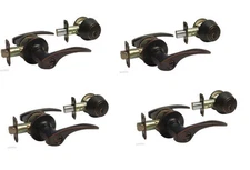 House Guard Oil Rubbed Bronze Entrance lever Lock With Single Deadbolt Same Keys