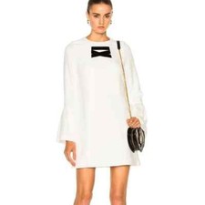484 ALEXIS "JOSEPHINE" off white bell sleeve mini dress sz S small