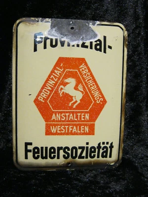 Original altes Emailleschild Provinzial Feuersozietät, rare enamel sign - Bild 1 von 4