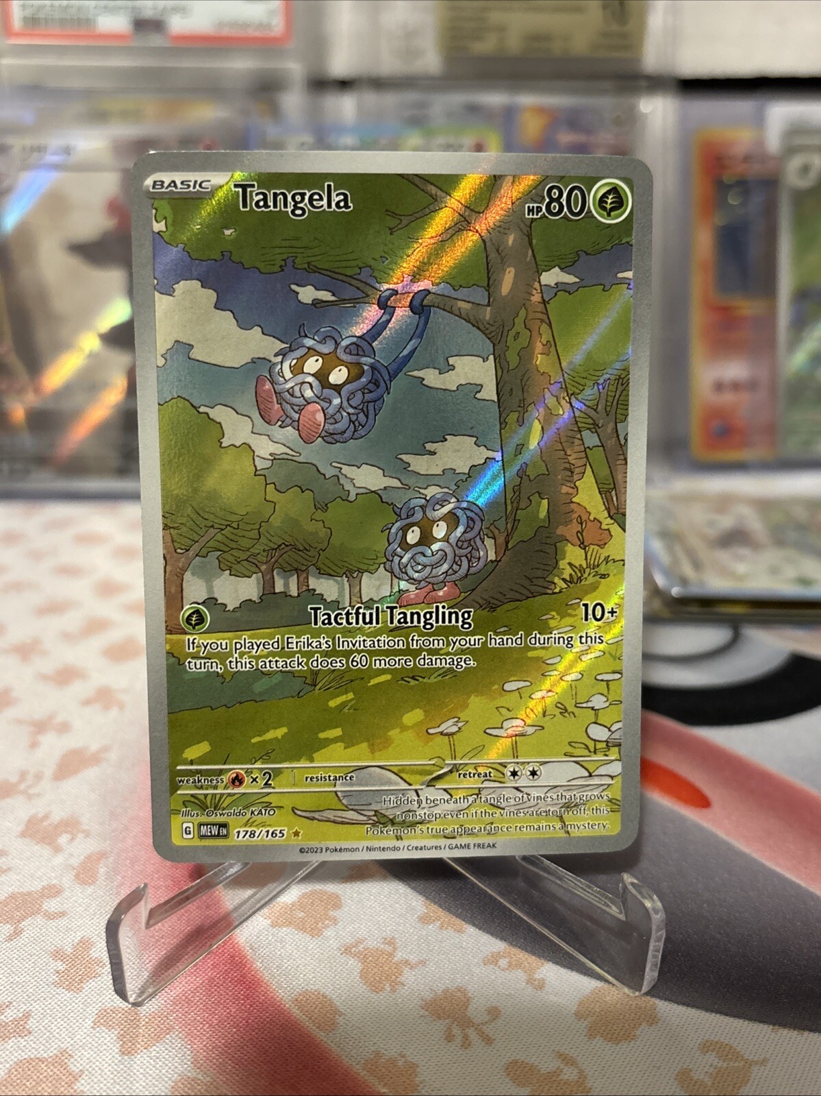 Pokémon TCG Tangela Scarlet & Violet 151 Holo Rare Card 178/165 💎