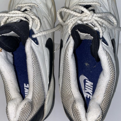 Vintage 90s Nike Air Golf Shoes Spikes Men's Size 8 White 183026-100 Rare - Picture 7 of 13