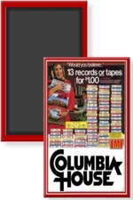 Columbia House Records & Cassette Tapes 1980s Ad Image 2 x 3 Refrigerator Magnet