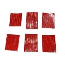 6x Violin Viola Bow Shaft Leather Grip Lapping Red Color