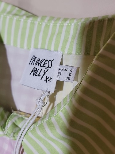 Princess Polly Benjamin Spliced 32/ UK4/US 0 Button Down Pastel Shirt NWT#C - Picture 13 of 15
