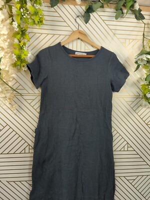 Mislook Women's Grey Short Sleeve Cotton Pocket Casual Maxi Dress Size S  9119 | eBay