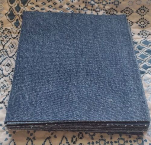 Hand Cut Denim Blue Jean Fabric Squares 7" X 7" Lot Of 30 For Rag Quilt Or Craft - Picture 2 of 2